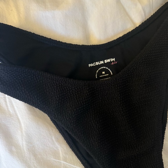 Pacsun Ribbed Black Bikini Set - Top S / Bottom M - Picture 2 of 3